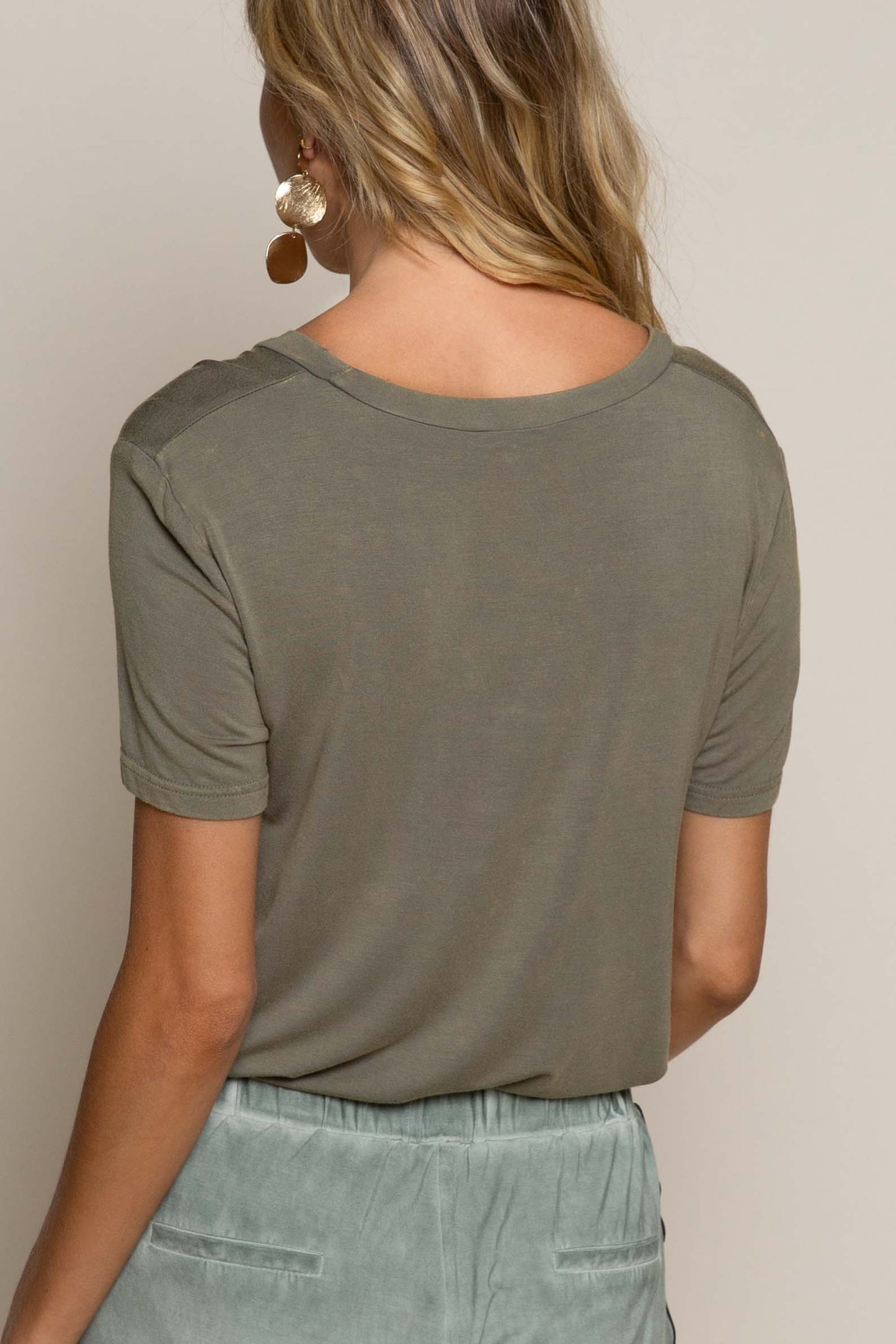 Olive Short Sleeve Top