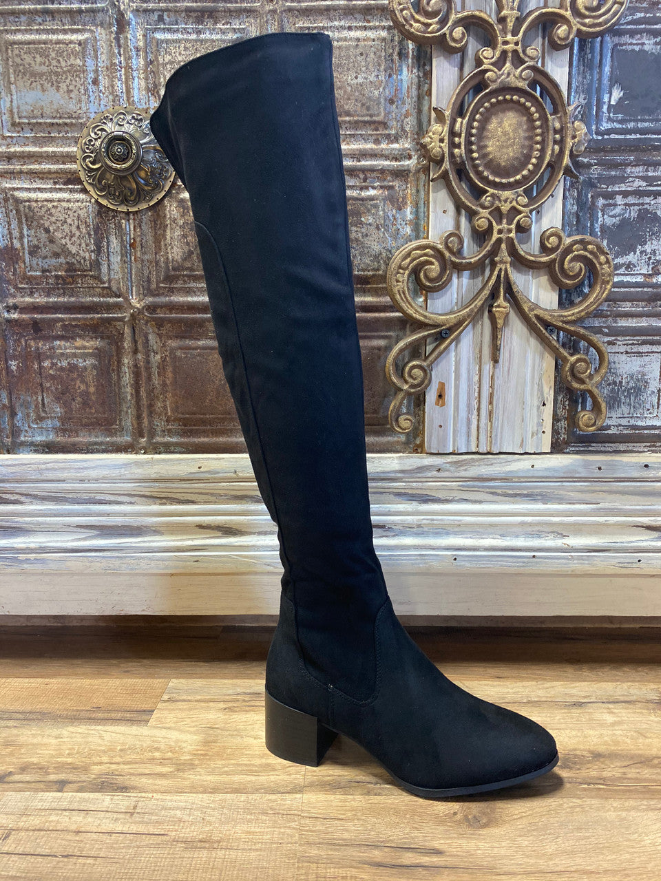 Black Knee High Boots