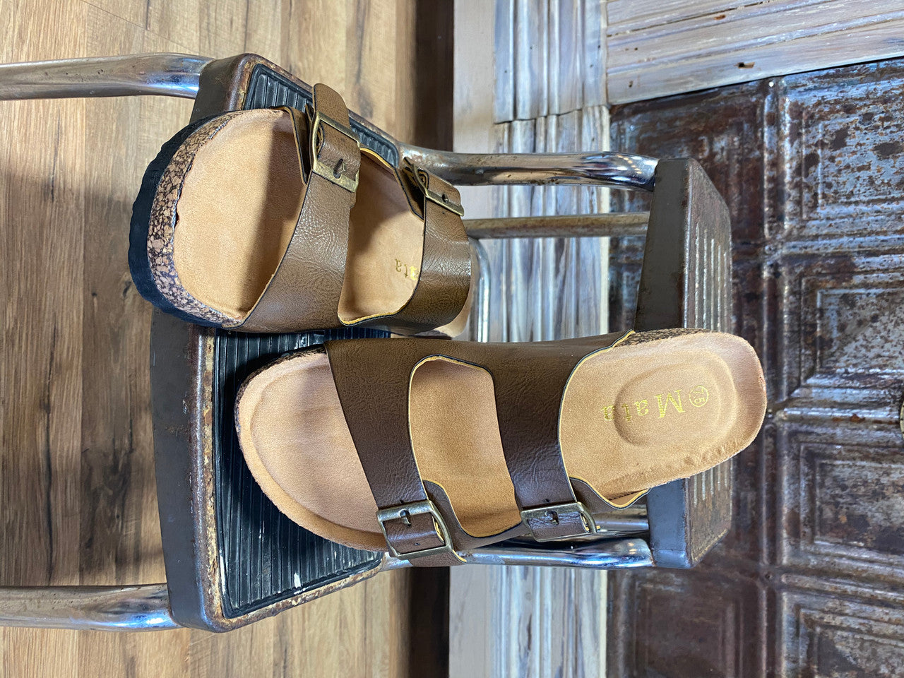 Buckled Slide Sandals