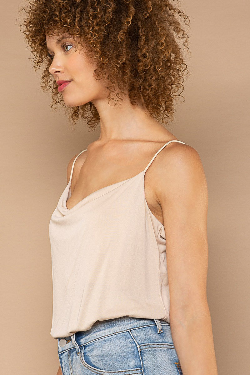 Almond Sleeveless Tank Top