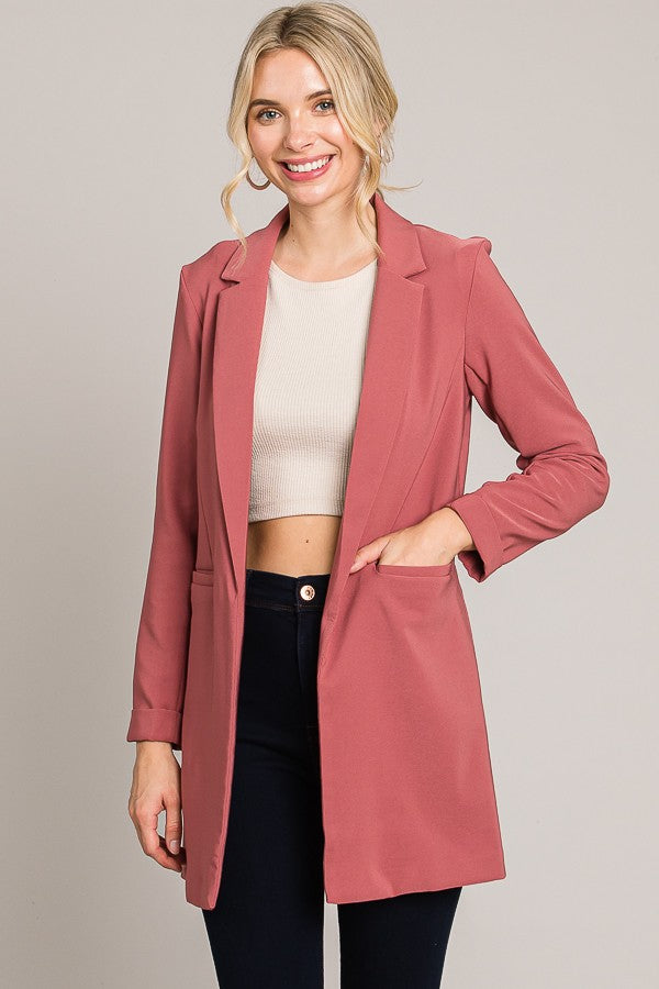 Mulberry Buttonless Long Blazer