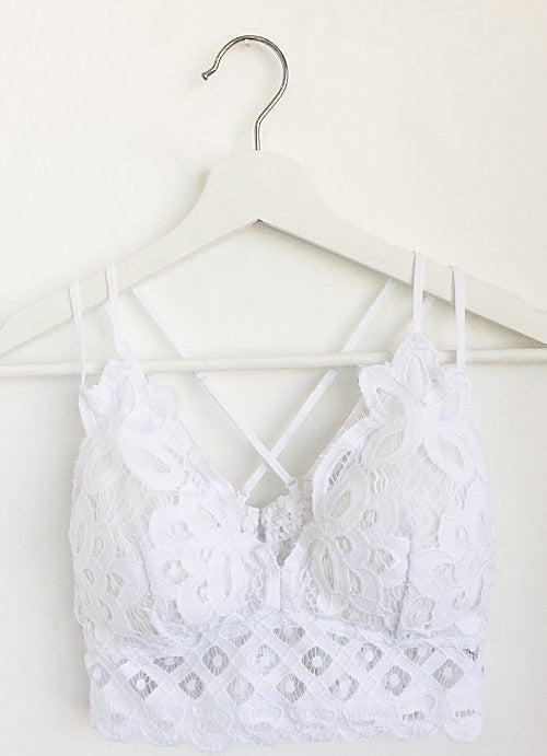 White Crochet Lace Bralette