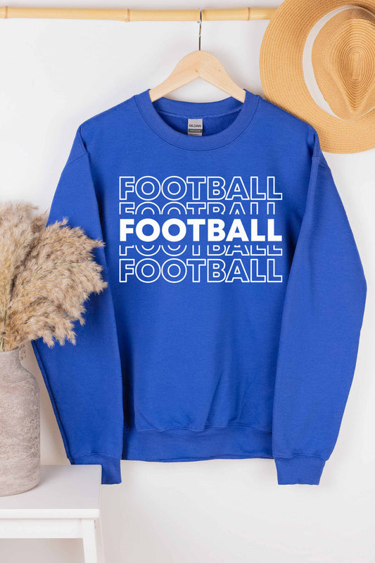 Royal Blue Football Graphic Sweatshirt