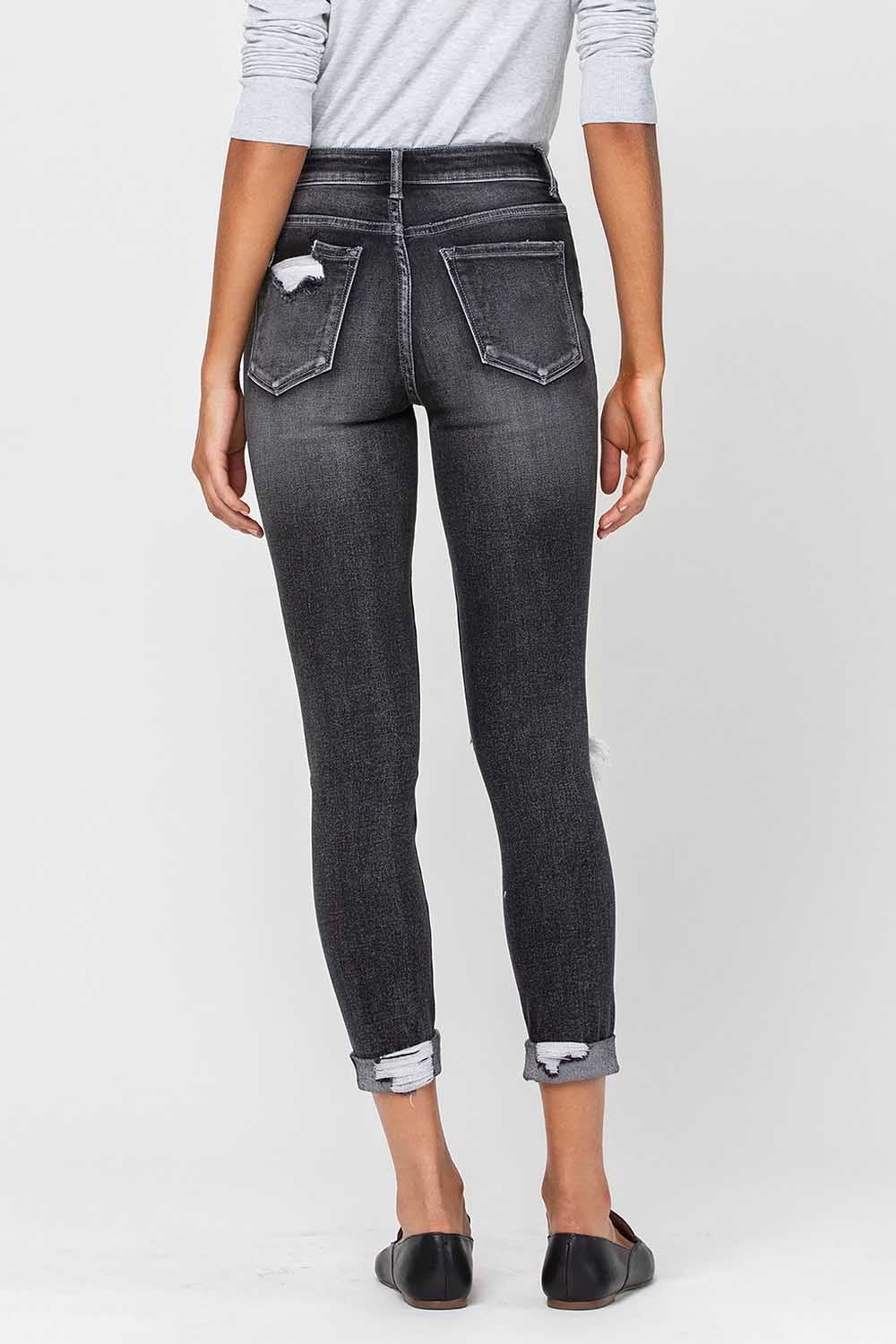 Black Cropped Skinny Jeans