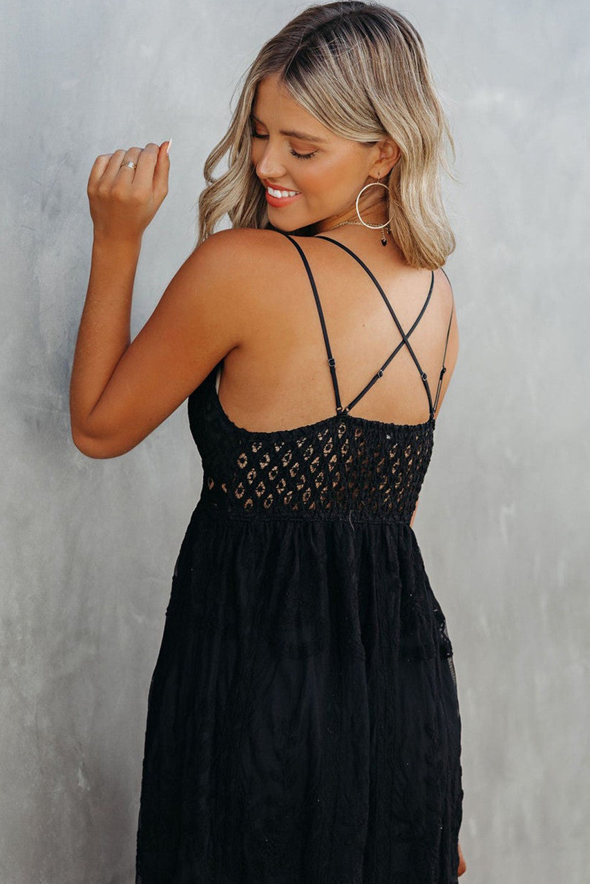 Black Lace Maxi Dress