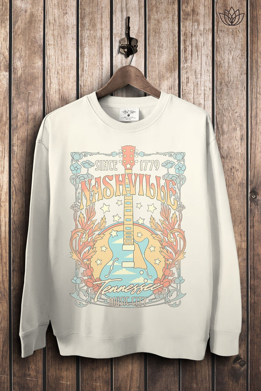 Ivory Nashville Graphic Crewneck