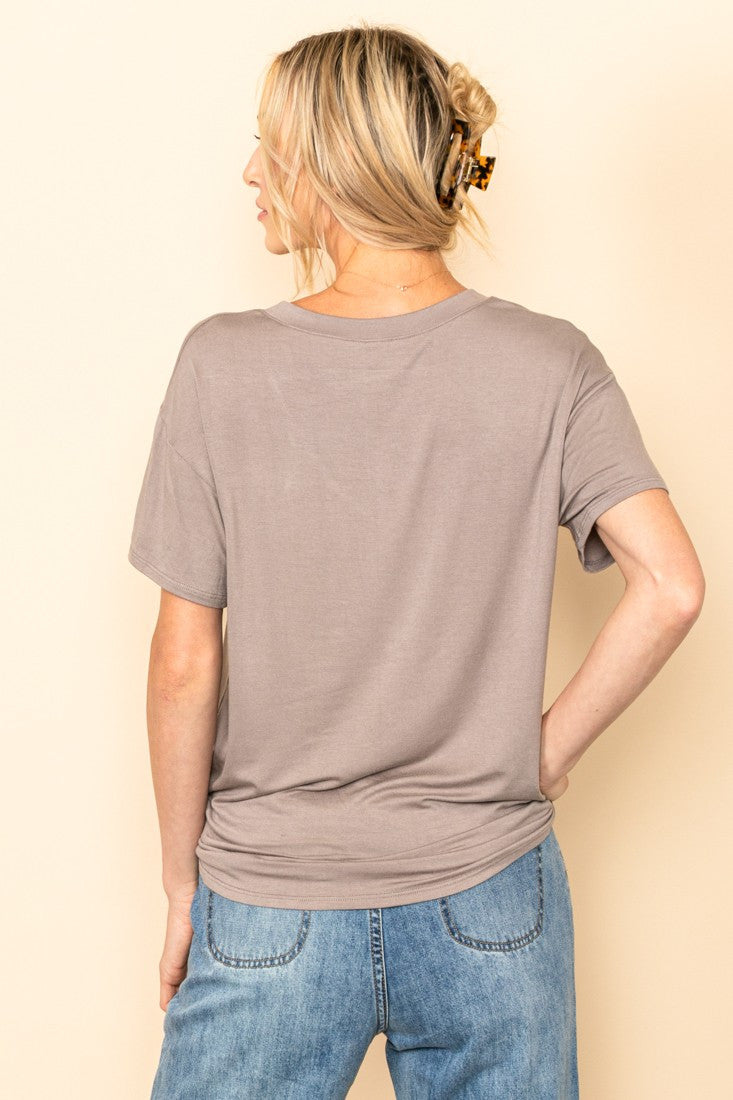 Taupe Soft Basic T-Shirt