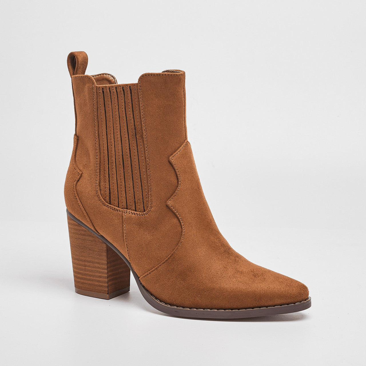 Tan Western Pointed Booties