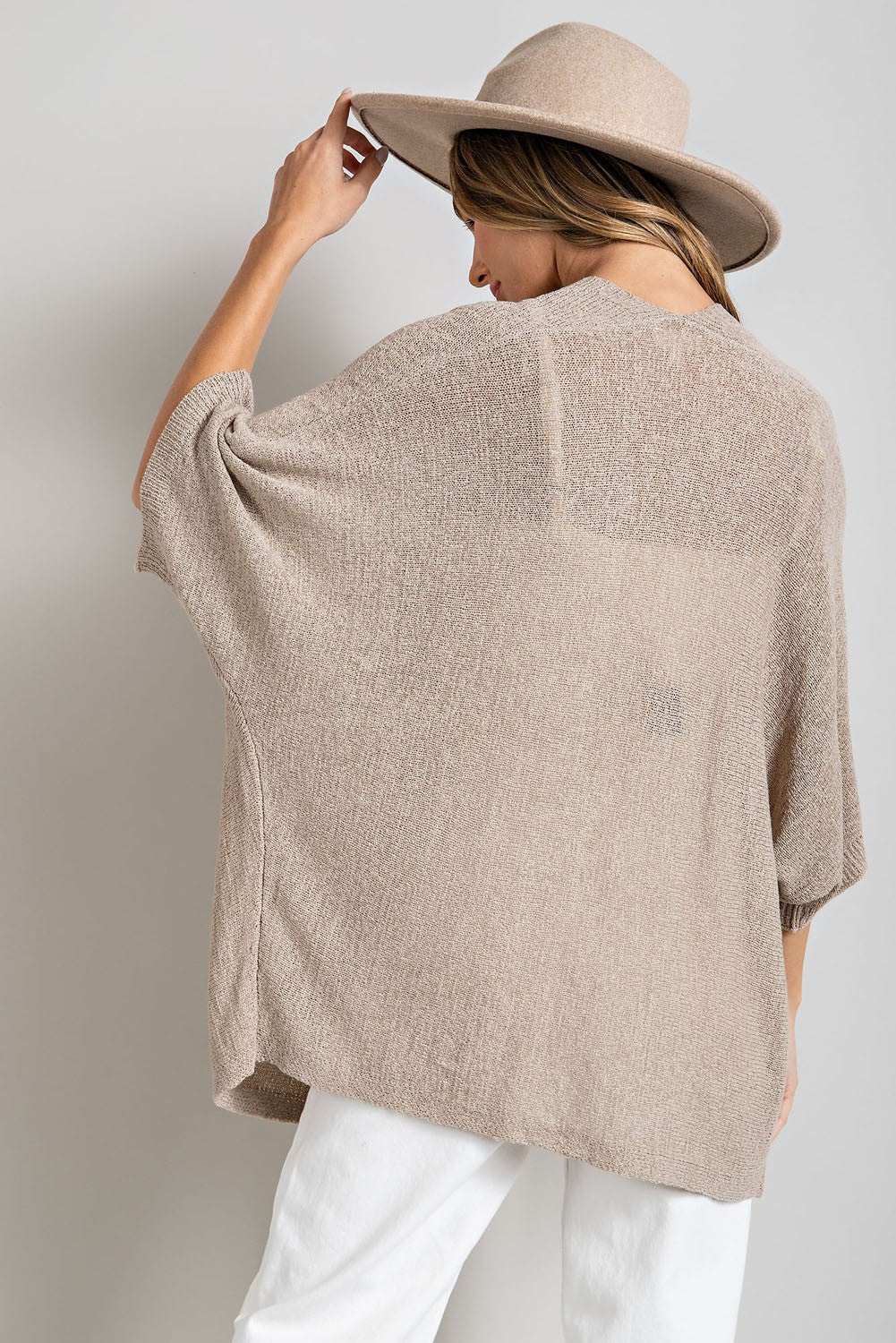 Oatmeal Clay Dolman Kimono Cardigan