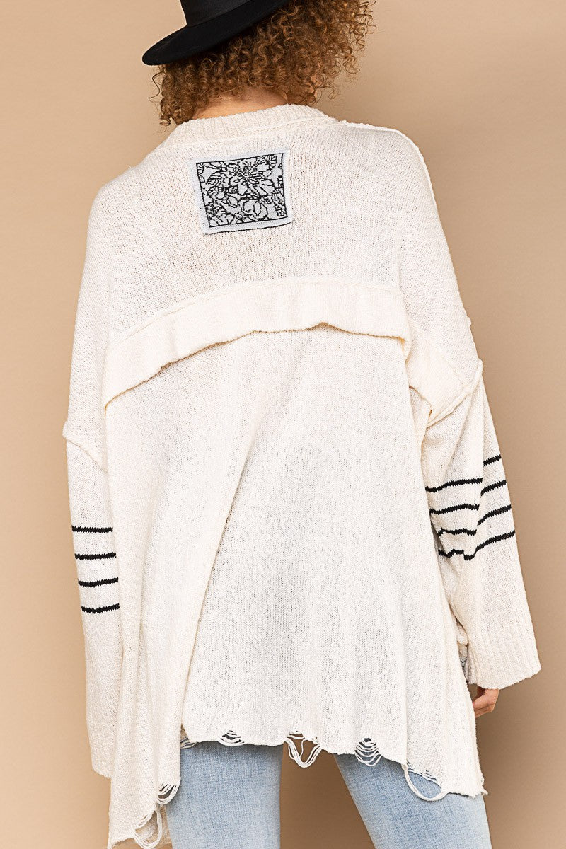 Ivory Embroidered Cardigan