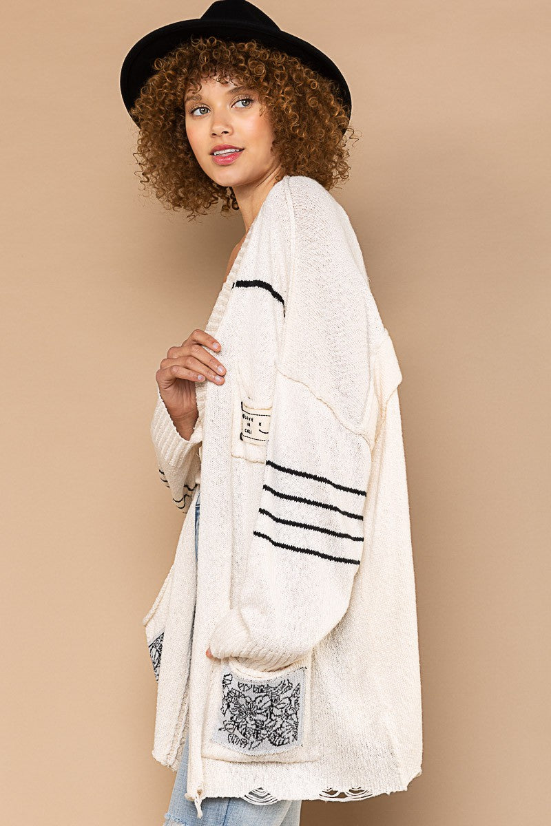 Ivory Embroidered Cardigan