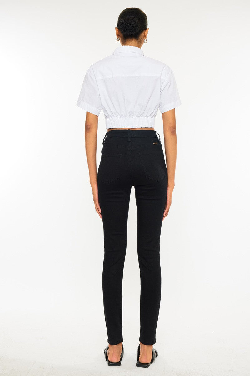 Black High Rise Super Skinny Jeans