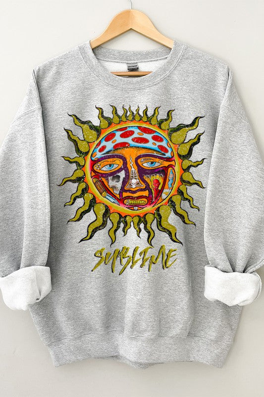 Heather Grey Sublime Graphic Crewneck