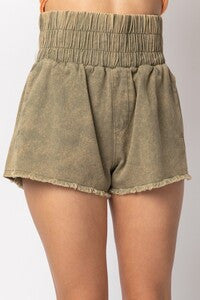 Olive Mini Twill Short