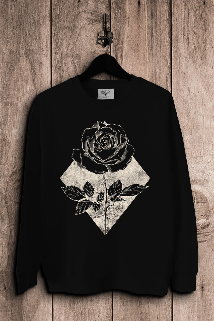 Black Rose Graphic Crewneck