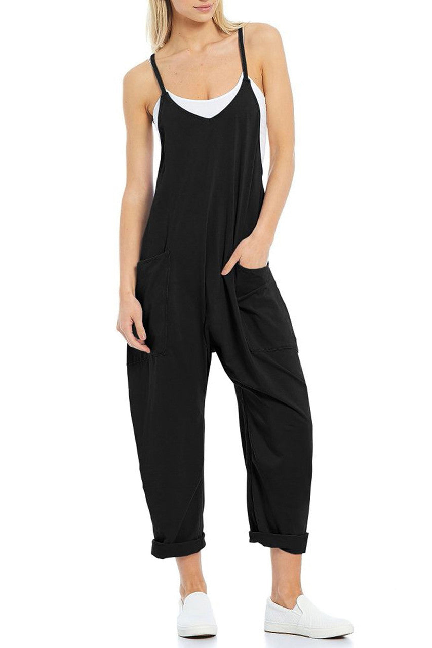 Black F.P. Hot Shot Dupe Jumpsuit