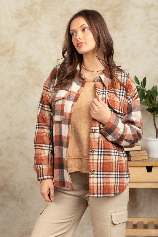 Rust Wool Shacket
