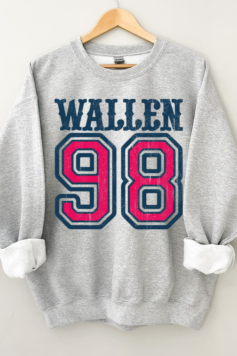 Heather Grey Wallen 98 Graphic Crewneck