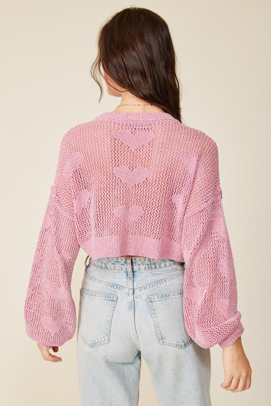 Valentines Day Crop Sweater