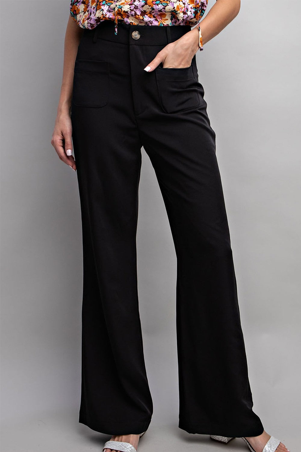 Black Straight Leg Dress Pants