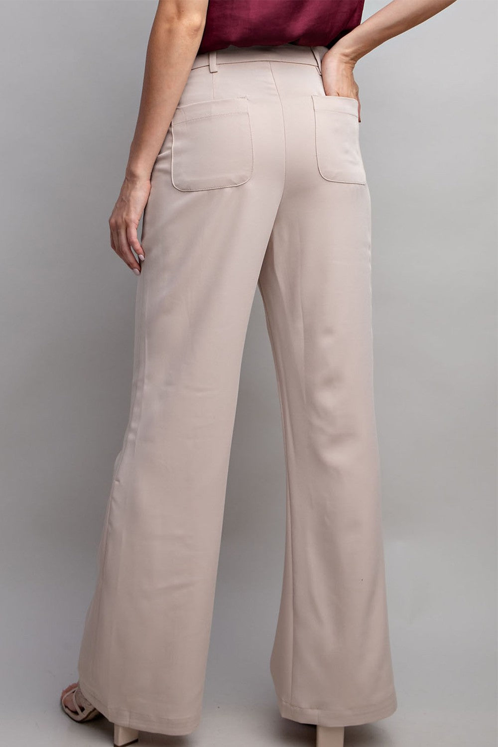 Oatmeal Straight Leg Dress Pants