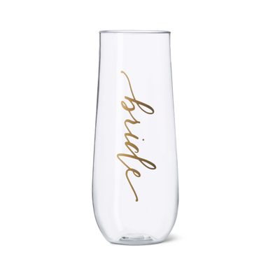 Bride Stemless Champagne Glass