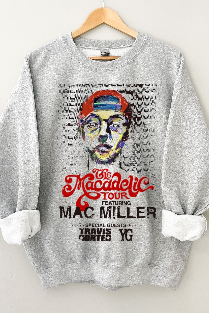 Heather Grey Mac Miller Graphic Crewneck