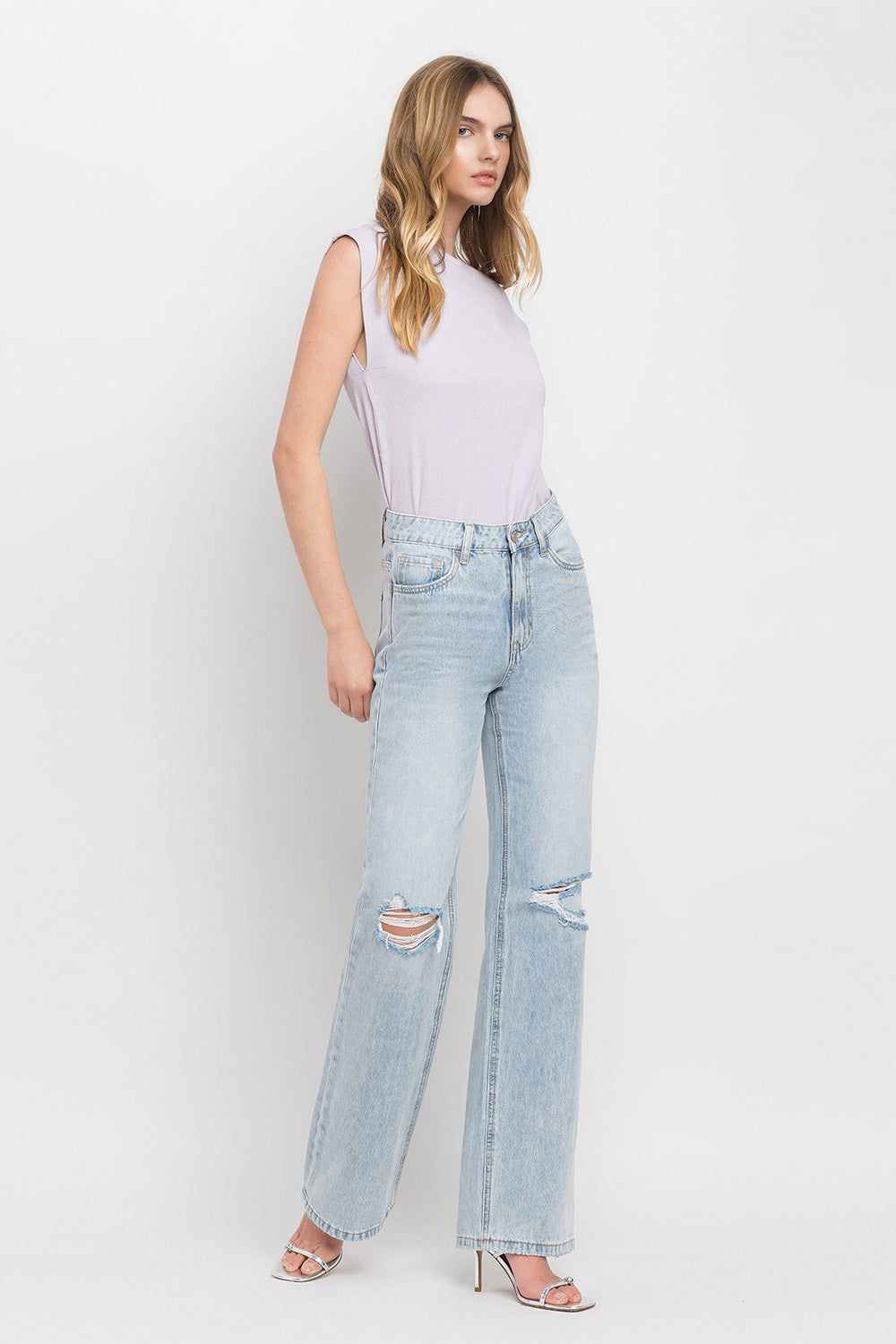 90's Vintage High Rise Flare Jeans