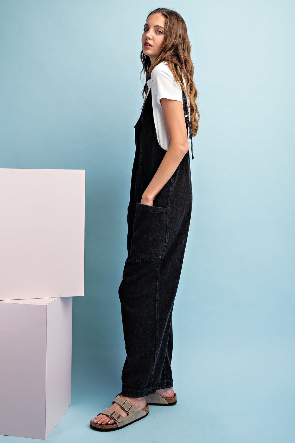 Black Oversized Scoop Neck Jumpsuit