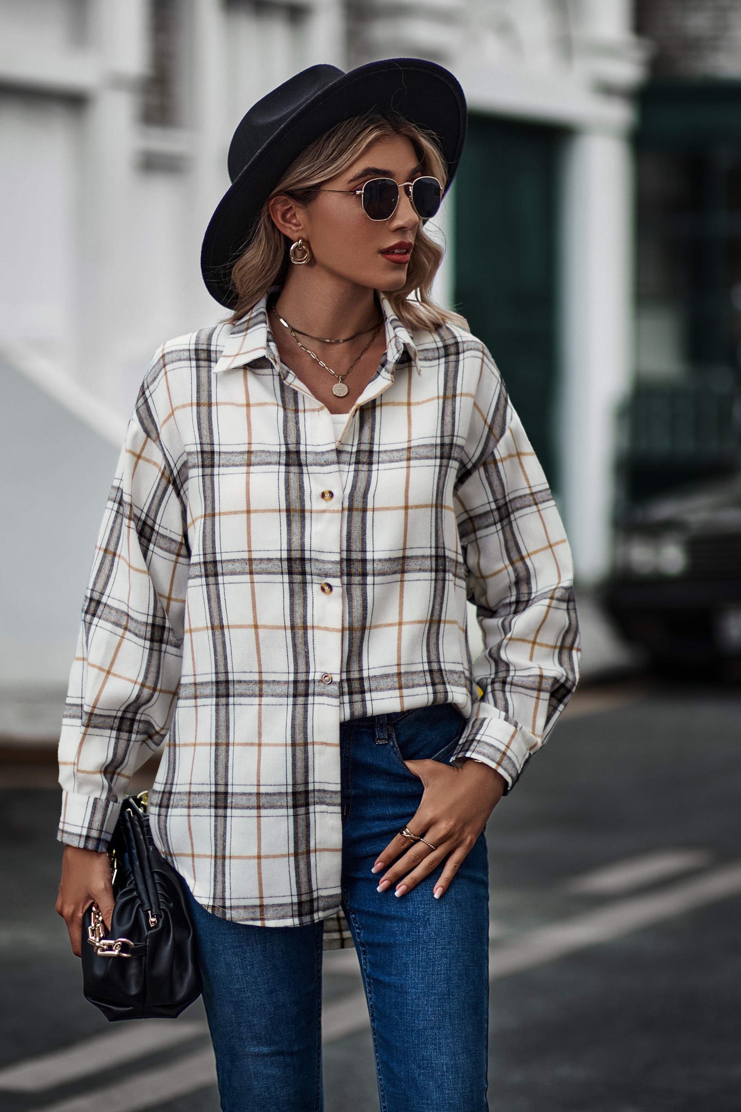 White Plaid Shacket