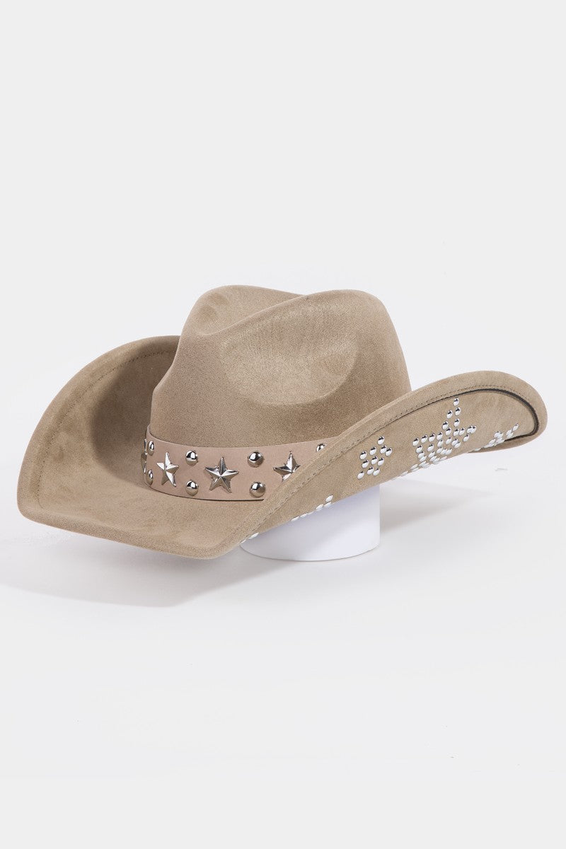 Tan Star Studded Cowboy Hat
