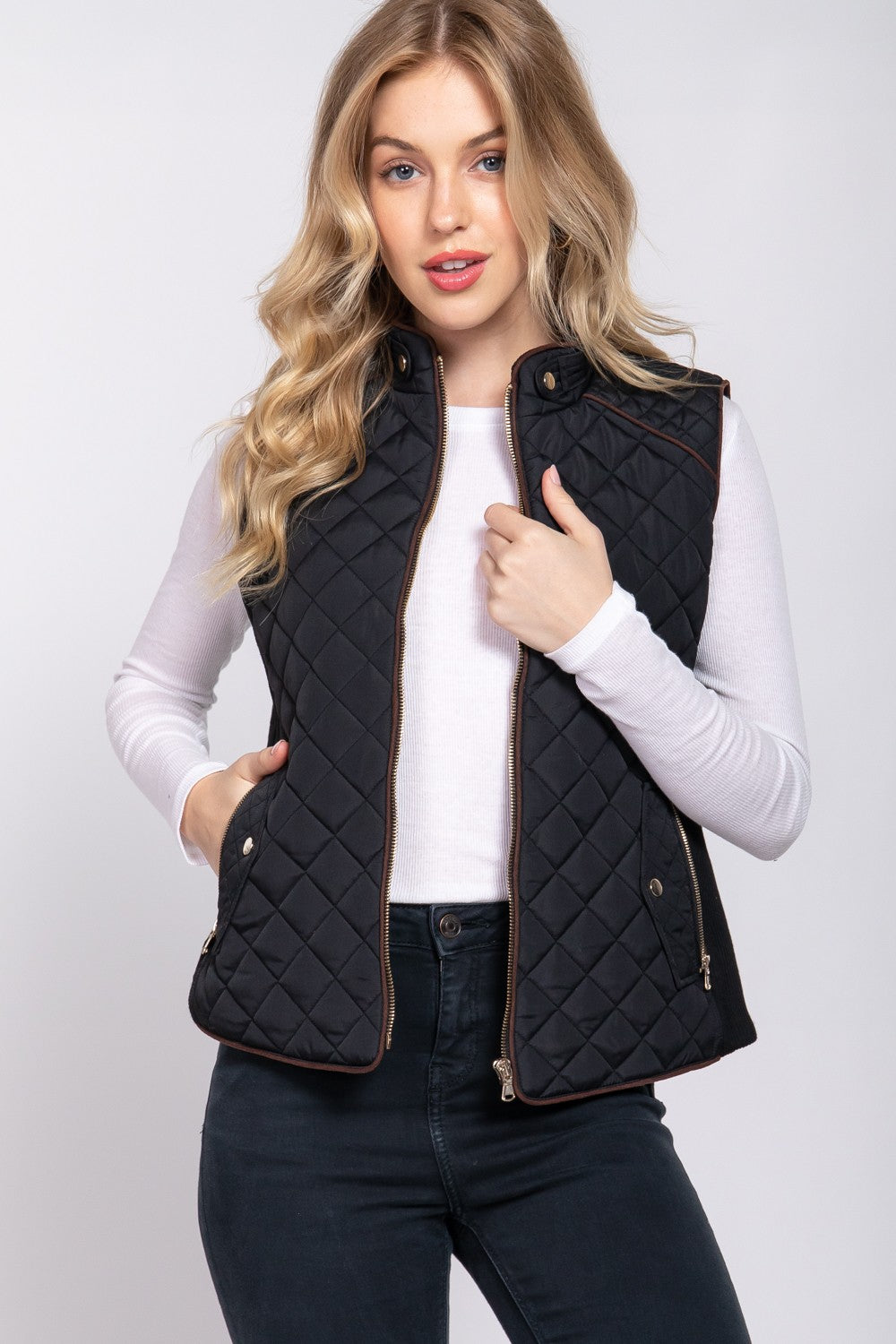Black Suede Vest