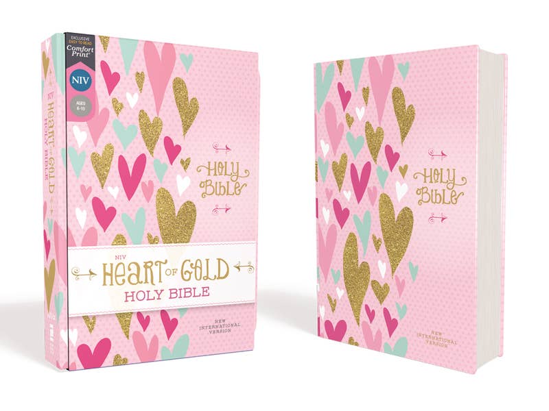 NIV Heart of Gold Holy Bible, Hardcover