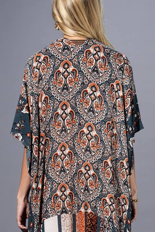 Long Paisley Cardigan