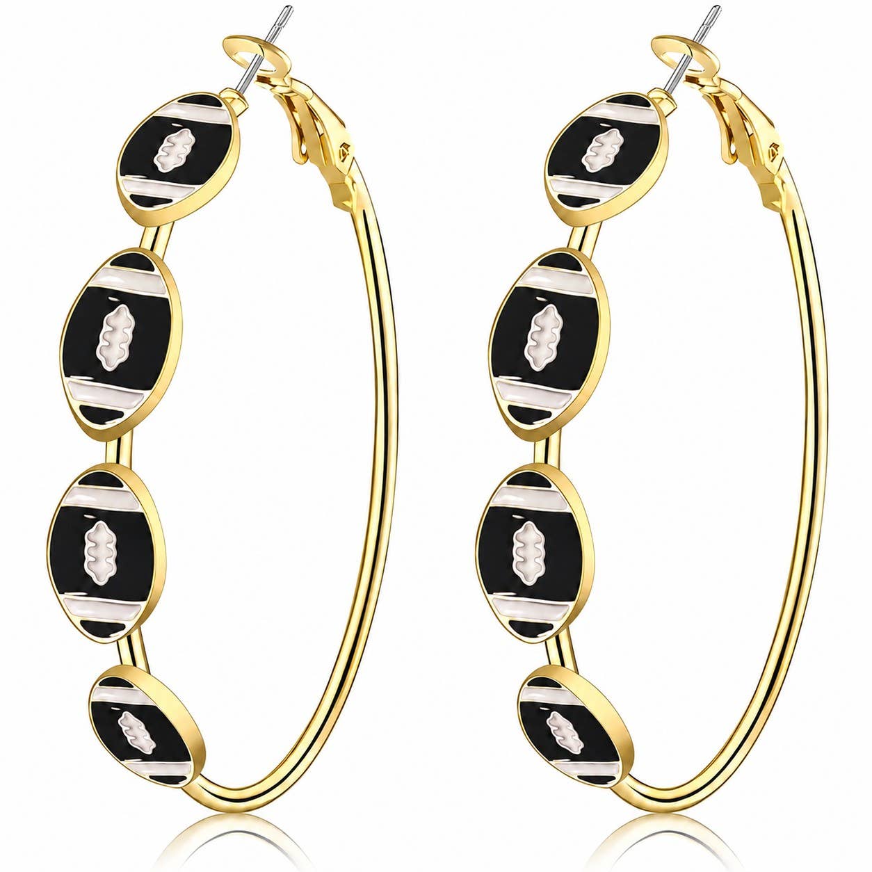 Gameday Baseball Hoop Earrings