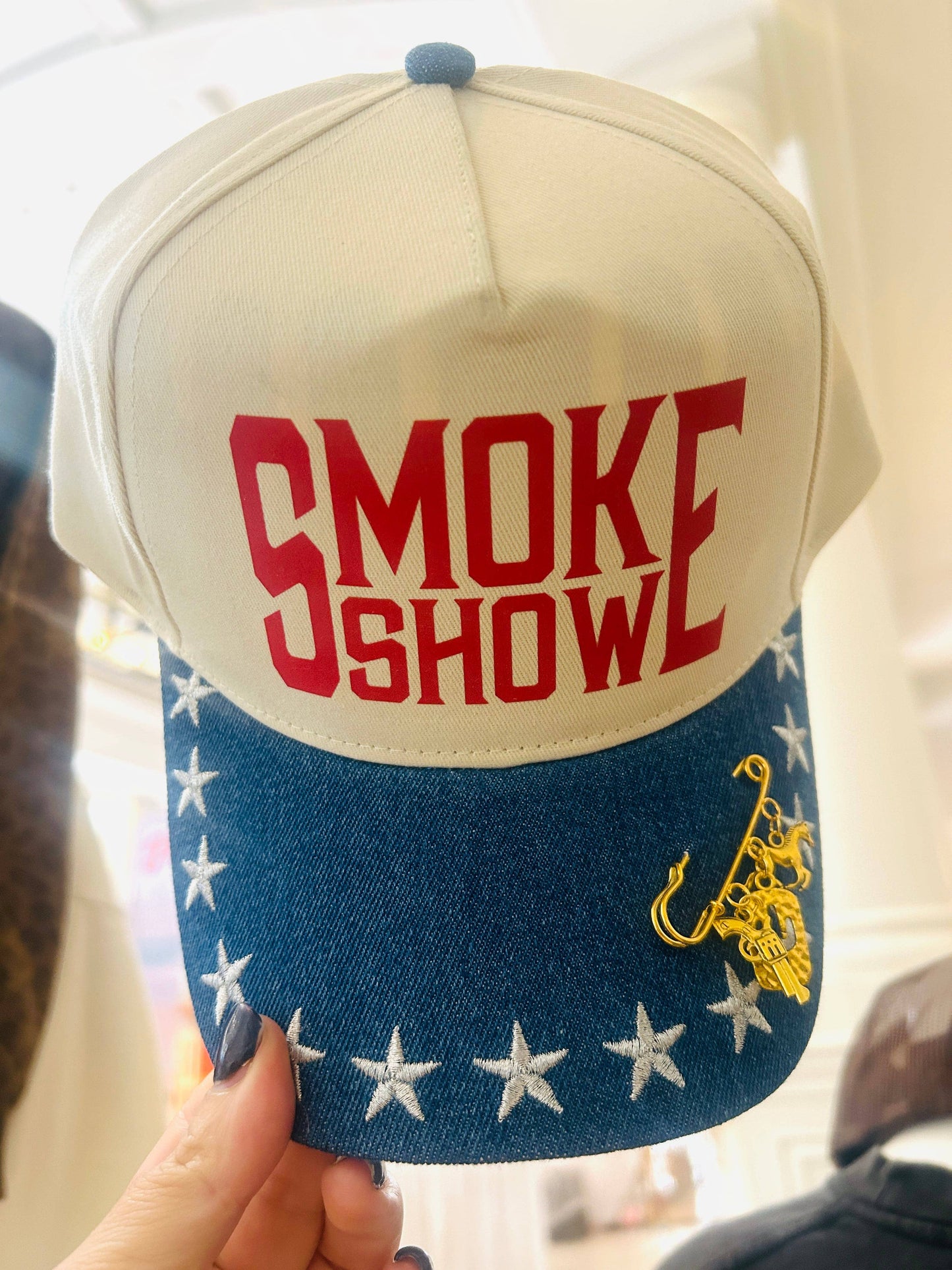 Smoke Show Denim Star Trucker Hat