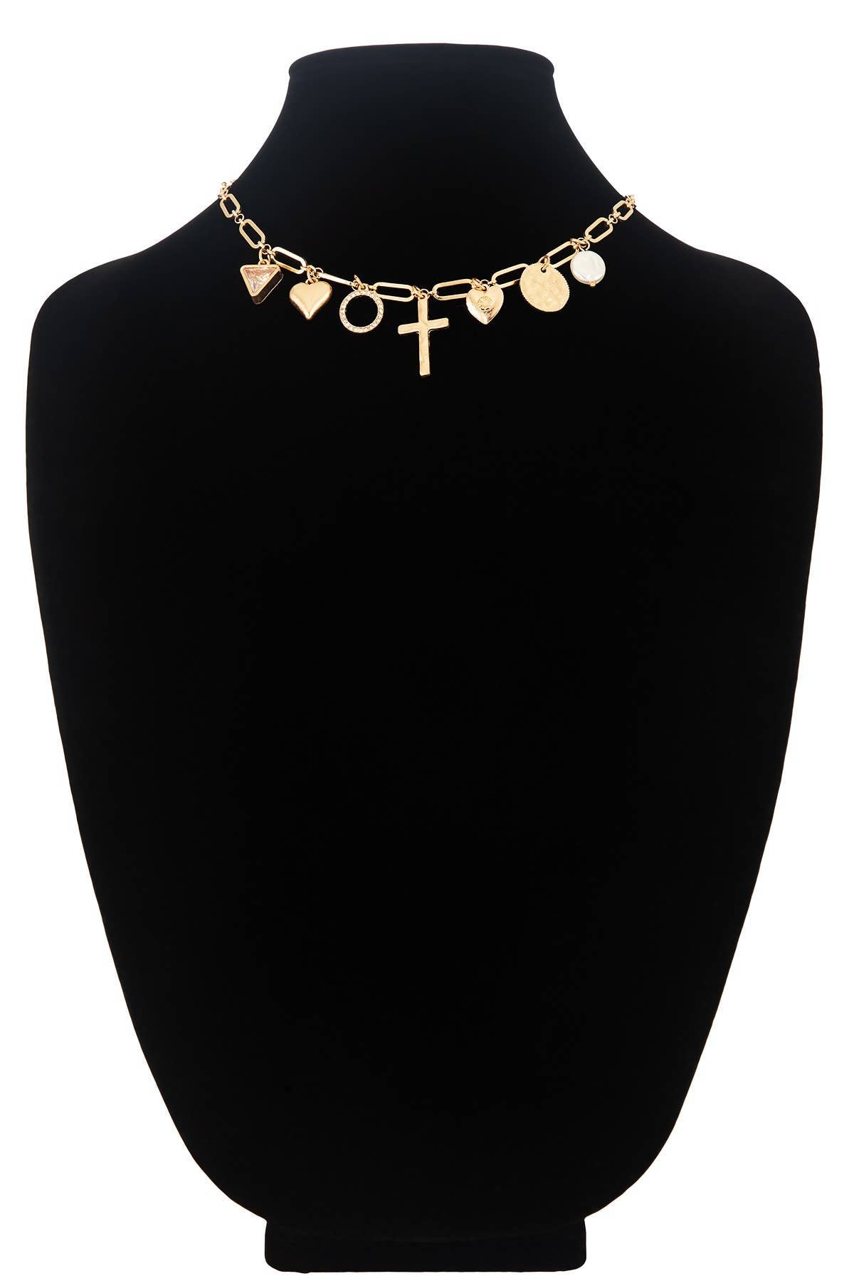 Silver Multi Charm Necklace