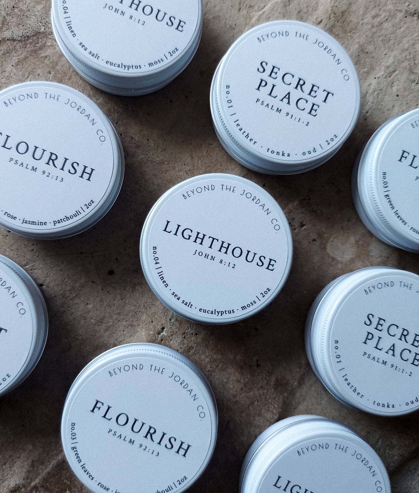 White Tin Soy Wax Christian Candles | 2oz