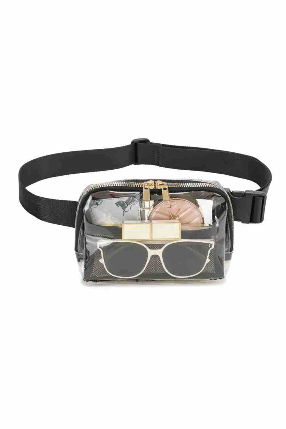 Black Clear Belt Bag