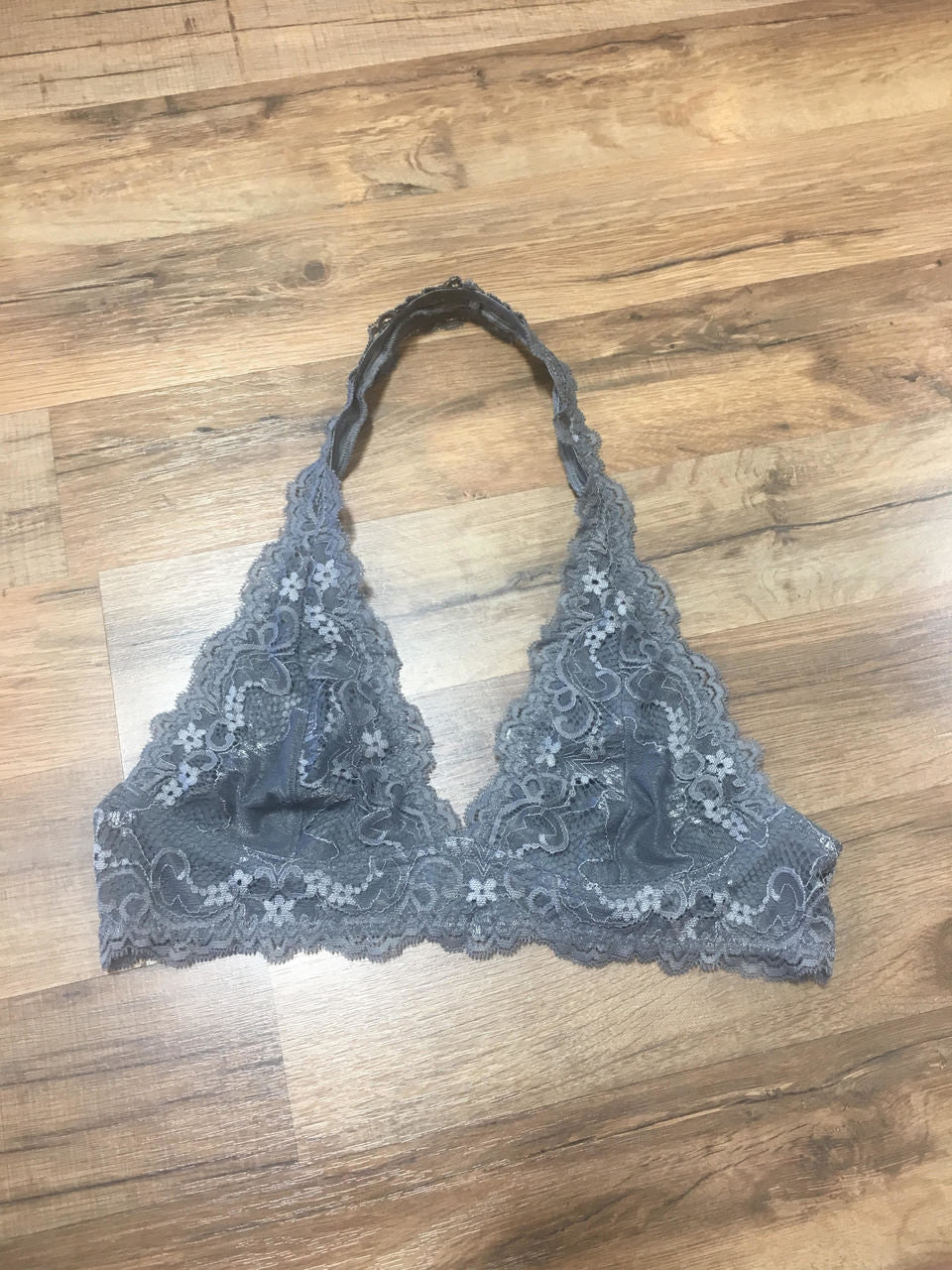 Gray Halter Bralette