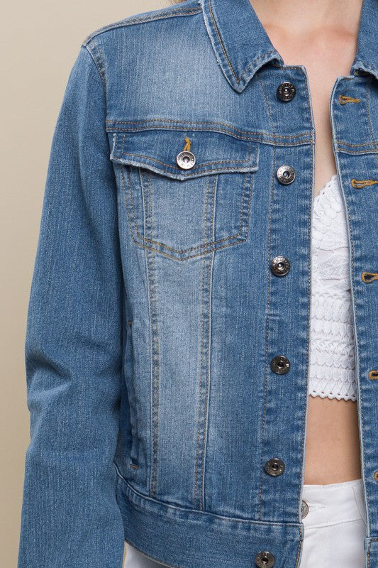 Distressed Denim Jacket