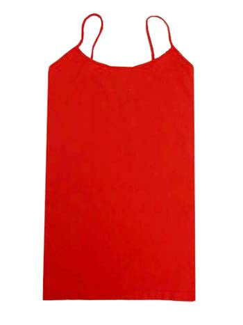 Long Spaghetti Strap Cami Red