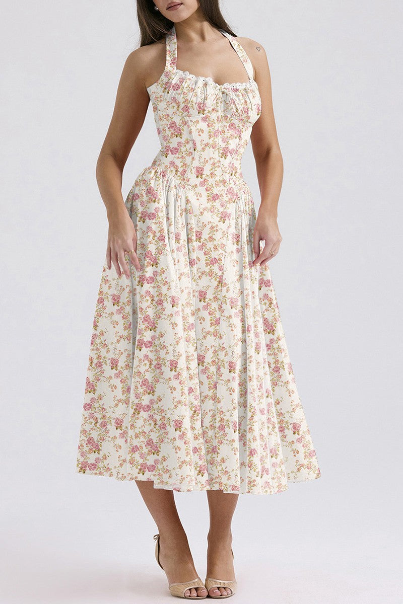 Multicolored Floral Midi Dress