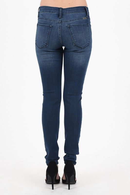 High Waisted Dark Wash Skinnies