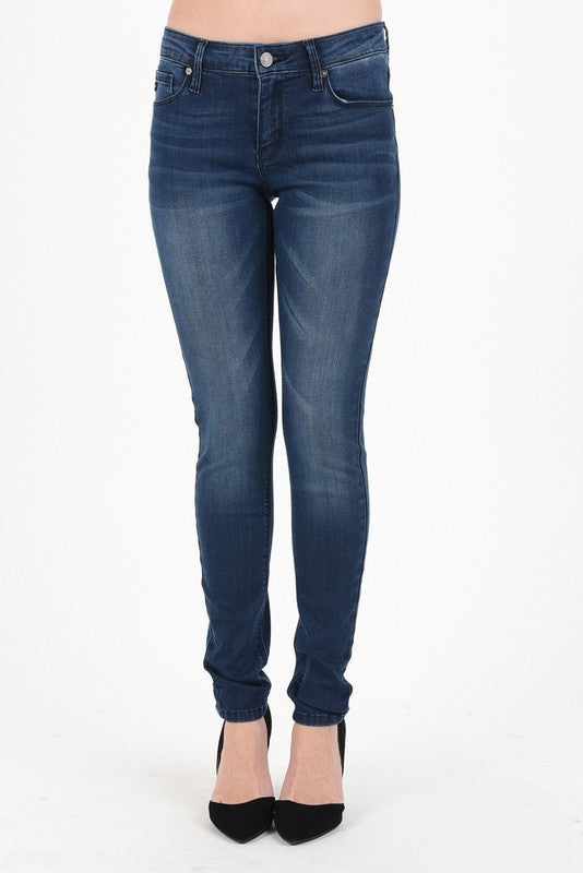 High Waisted Dark Wash Skinnies