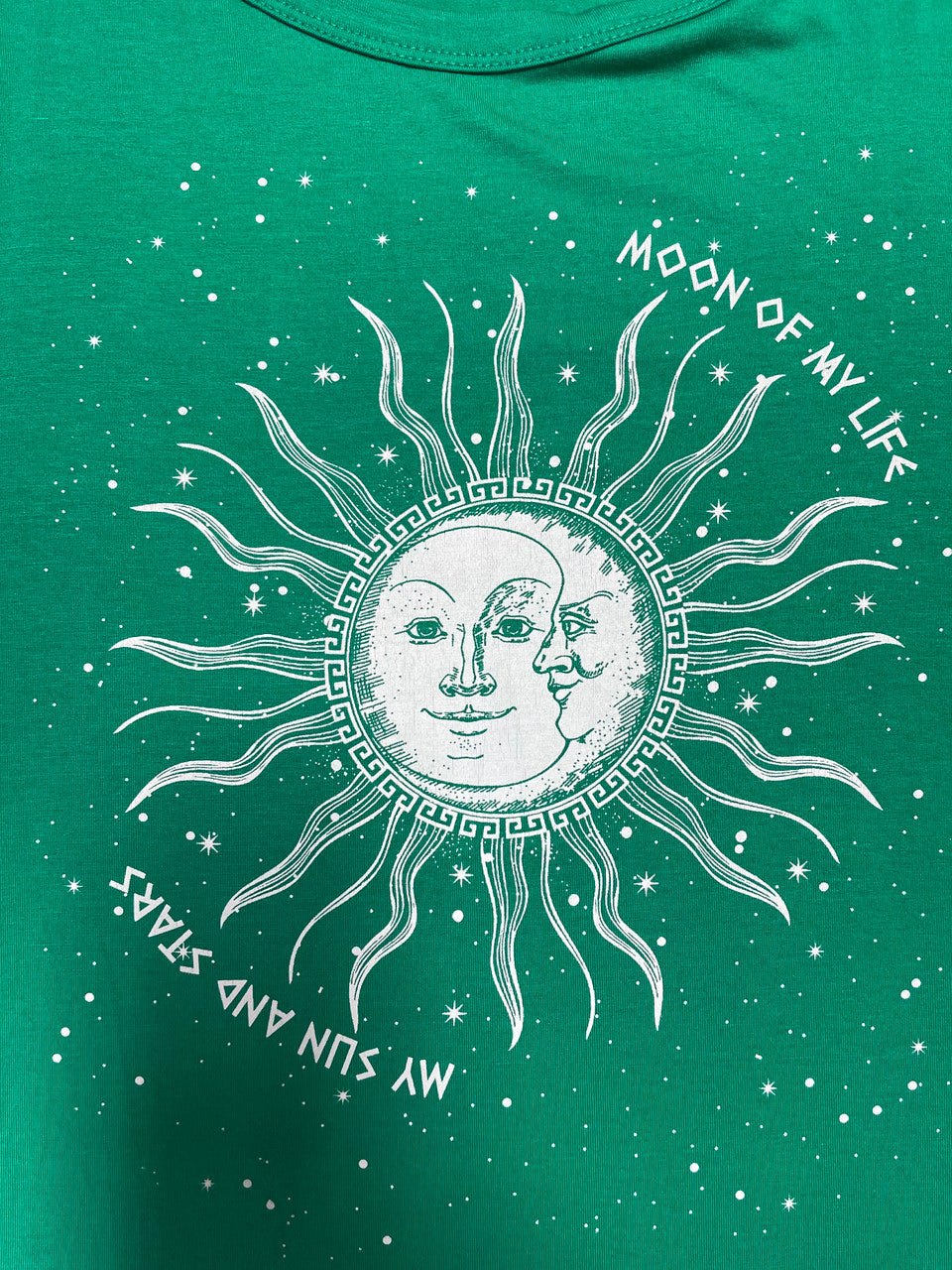 Green Sun & Moon Graphic Tee