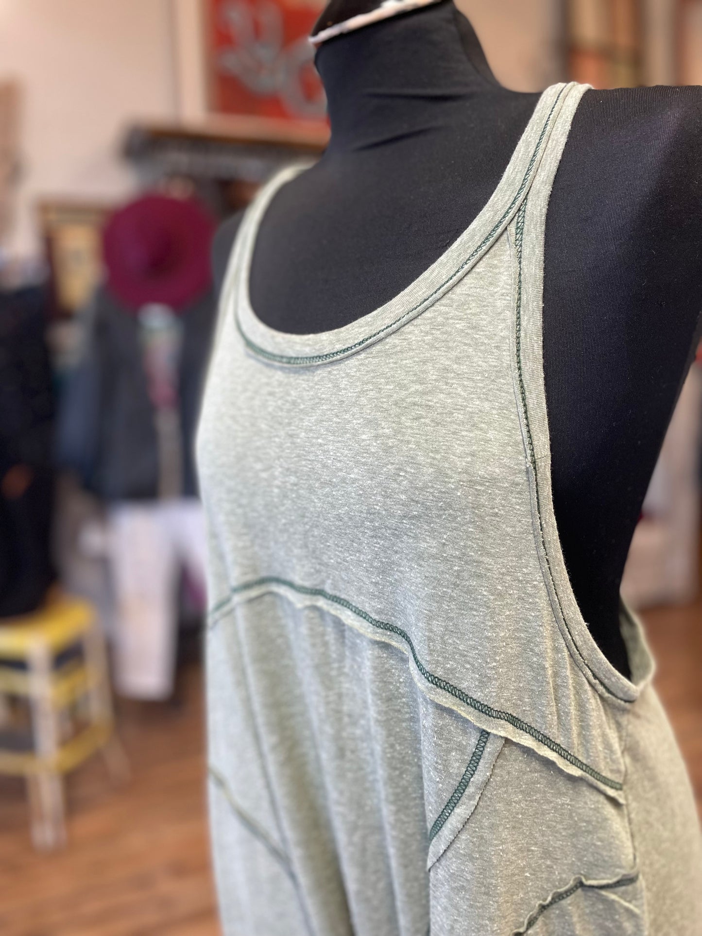 Olive Sleeveless Harem Jumpsuit