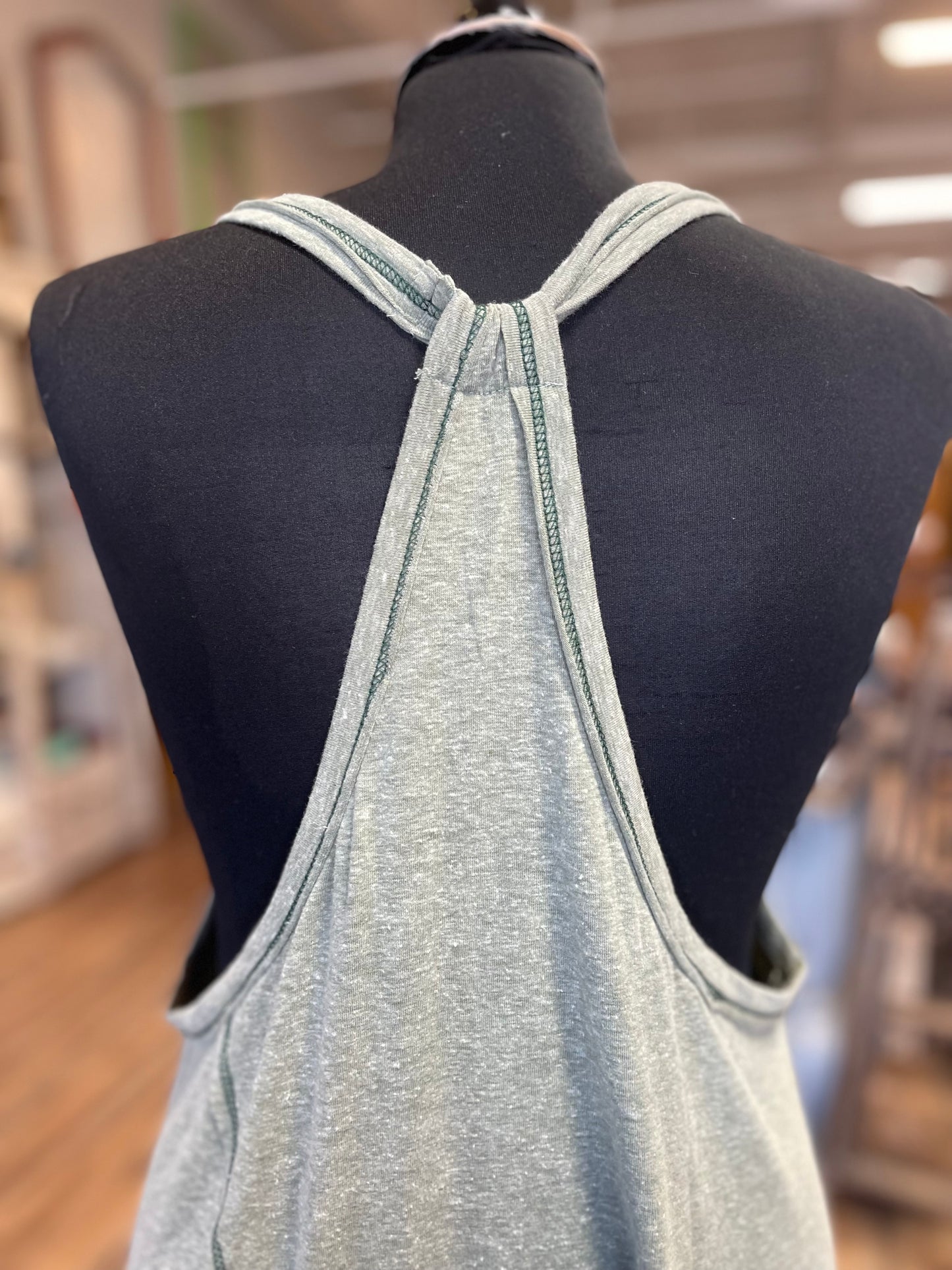 Olive Sleeveless Harem Jumpsuit