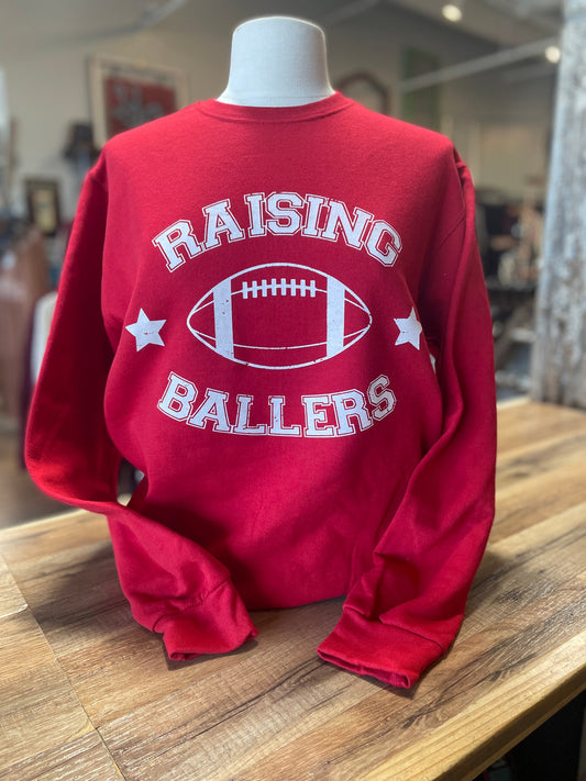 Red Football Raising Ballers Sweatshirt