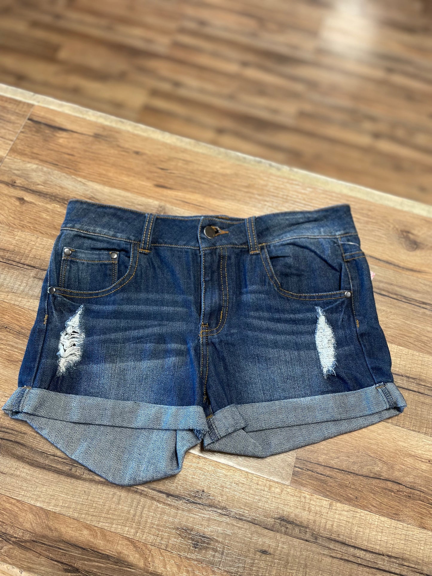Dark Denim Shorts